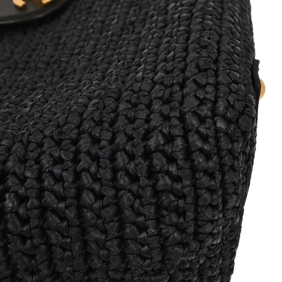 Chanel Navy Straw Tote Handbag 144693 - Picture 3 of 10